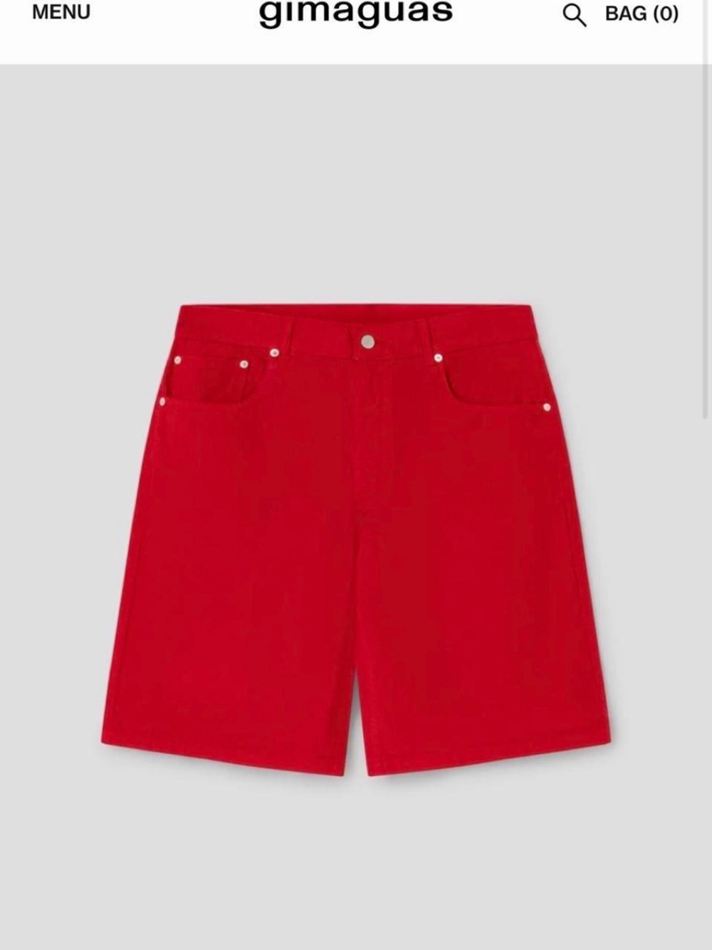 Gimaguas Red straight fit corduroys Shorts